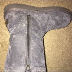 Grey uggs with zipper